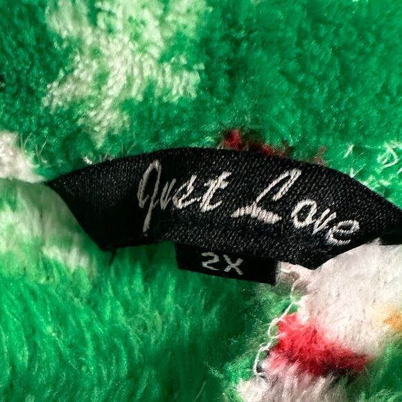 NWT Just Love Plus Size Fleece Lounge Pajama Pants Green Snowman Christmas - 2XL - Picture 5 of 7